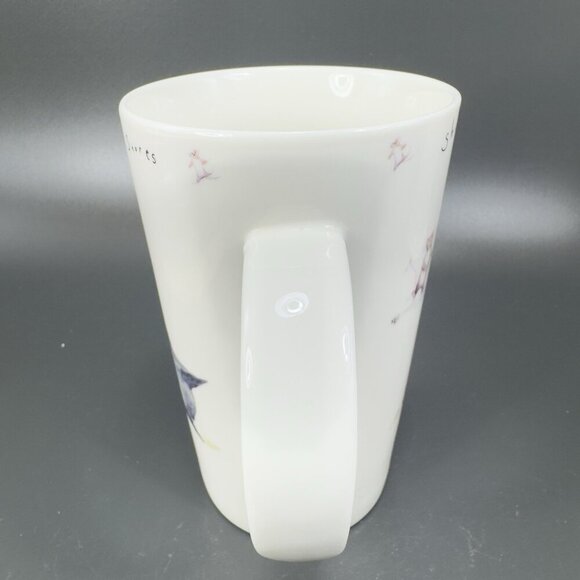 KENT POTTERY Sleeping Black White Kitty Cat Tall Coffee Mug Cup Porcelain 14Oz - Picture 7 of 11